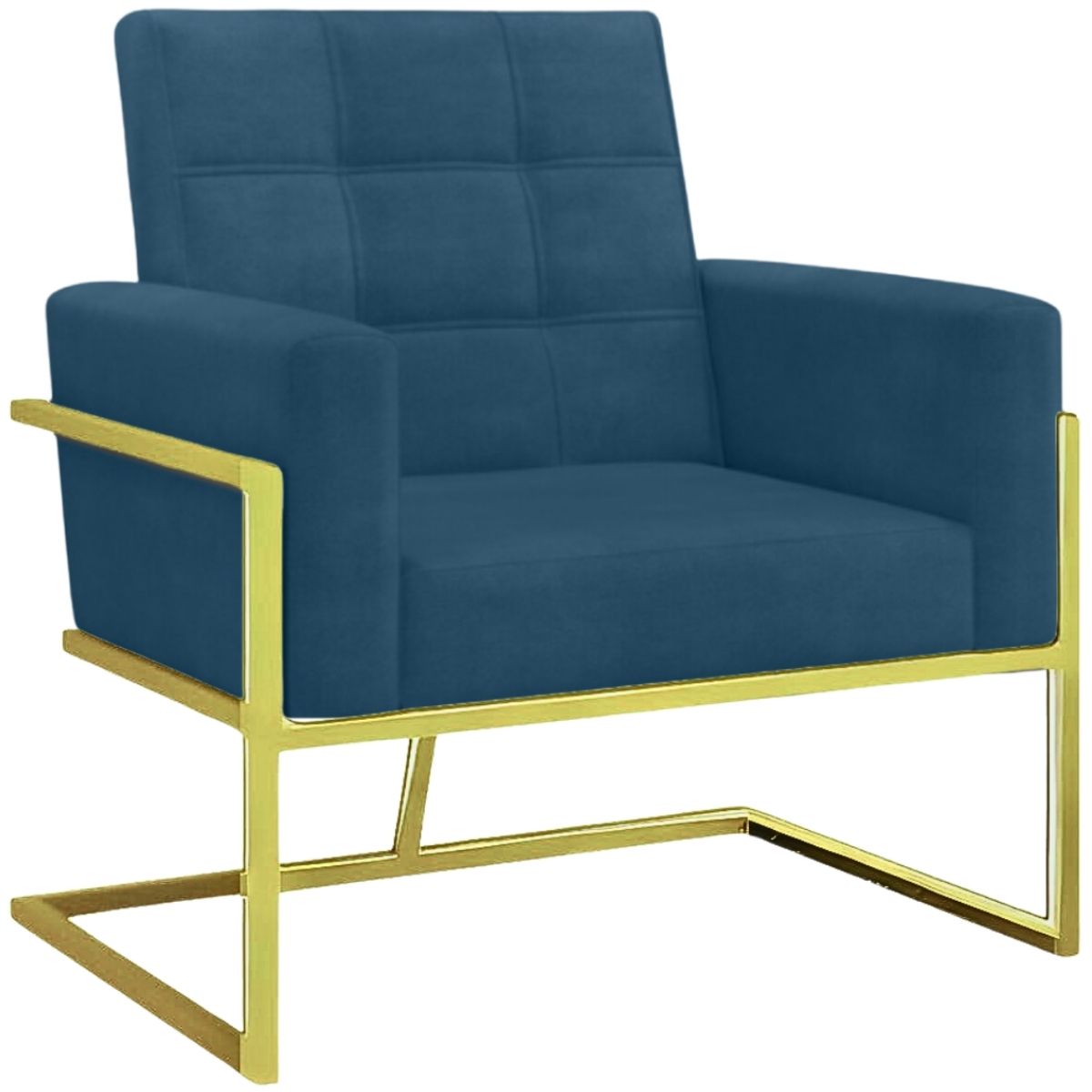 Poltrona com Base de Ferro Dourada Reforçada para Recepção MOBLAN decor