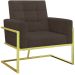 Poltrona com Base de Ferro Dourada Reforçada para Recepção MOBLAN decor