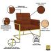 Poltrona com Base de Ferro Dourada Reforçada para Recepção MOBLAN decor