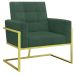 Poltrona com Base de Ferro Dourada Reforçada para Recepção MOBLAN decor