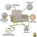 Poltrona com Base de Ferro Dourado para Clínica Corino Resistente MOBLAN decor