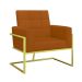 Poltrona com Base de Ferro Dourado para Clínica Corino Resistente MOBLAN decor