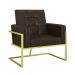 Poltrona com Base de Ferro Dourado para Clínica Corino Resistente MOBLAN decor