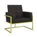 Poltrona com Base de Ferro Dourado para Clínica Corino Resistente MOBLAN decor