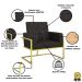 Poltrona com Base de Ferro Dourado para Clínica Corino Resistente MOBLAN decor