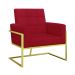 Poltrona com Base de Ferro Dourado para Clínica Corino Resistente MOBLAN decor