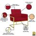 Poltrona com Base de Ferro Dourado para Clínica Corino Resistente MOBLAN decor
