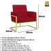 Poltrona com Base de Ferro Dourado para Clínica Corino Resistente MOBLAN decor