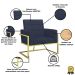 Poltrona com Base de Ferro Dourado para Clínica Corino Resistente MOBLAN decor