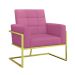 Poltrona com Base de Ferro Dourado para Clínica Corino Resistente MOBLAN decor