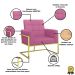 Poltrona com Base de Ferro Dourado para Clínica Corino Resistente MOBLAN decor