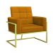 Poltrona com Base de Ferro Dourado para Clínica Corino Resistente MOBLAN decor