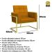 Poltrona com Base de Ferro Dourado para Clínica Corino Resistente MOBLAN decor