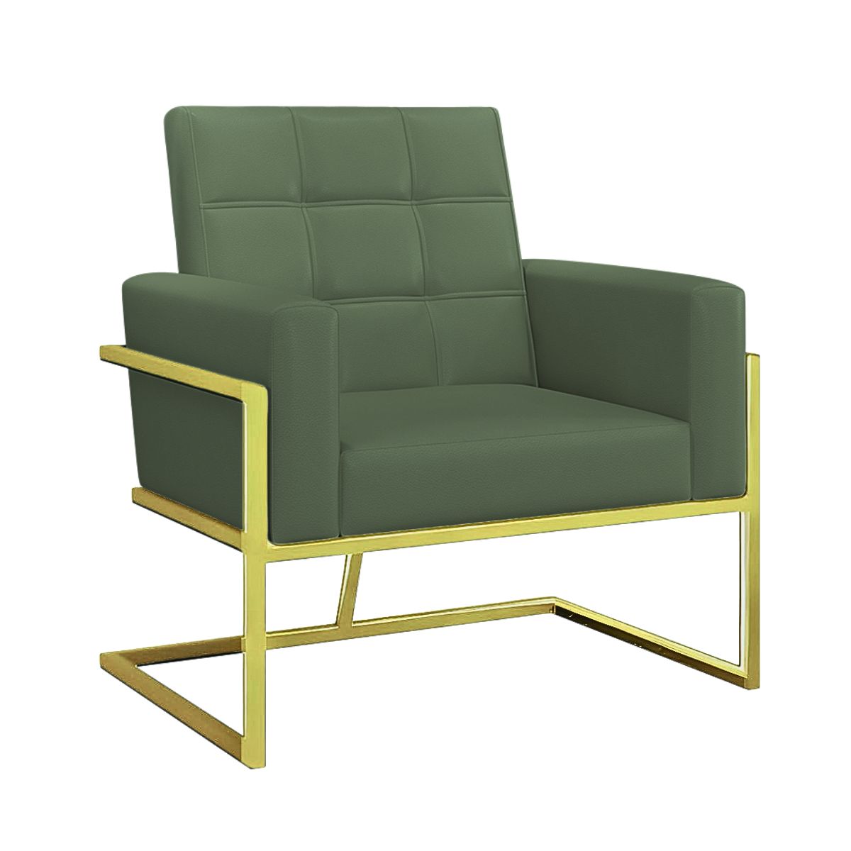 Poltrona com Base de Ferro Dourado para Clínica Corino Resistente MOBLAN decor