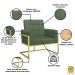 Poltrona com Base de Ferro Dourado para Clínica Corino Resistente MOBLAN decor