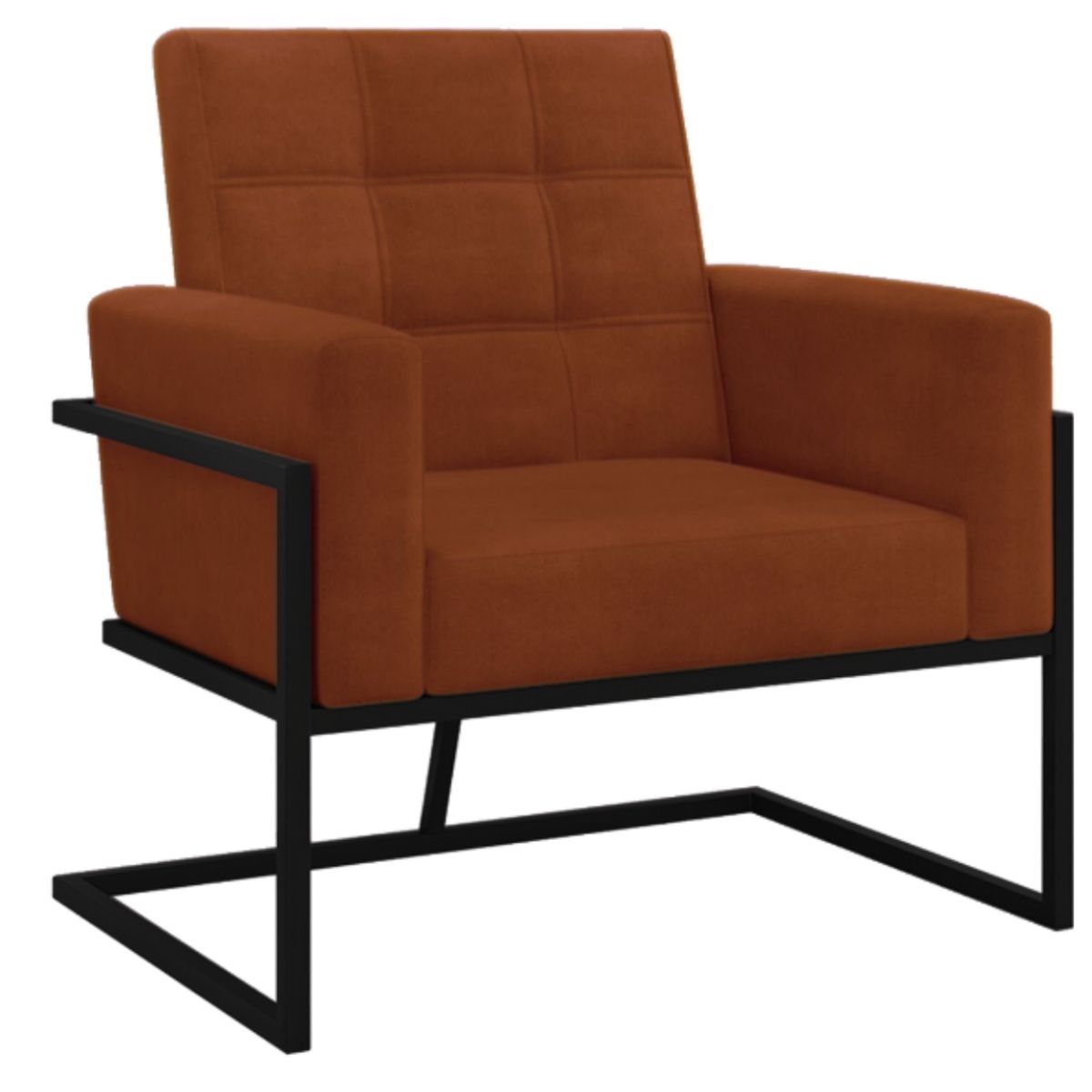 Poltrona com Base de Ferro Reforçada para Recepção MOBLAN decor