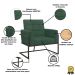 Poltrona com Base de Ferro Reforçada para Recepção MOBLAN decor
