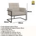 Poltrona com Base de Ferro para Clínica Corino Resistente MOBLAN decor