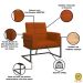 Poltrona com Base de Ferro para Clínica Corino Resistente MOBLAN decor