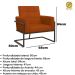Poltrona com Base de Ferro para Clínica Corino Resistente MOBLAN decor