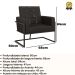 Poltrona com Base de Ferro para Clínica Corino Resistente MOBLAN decor