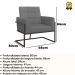 Poltrona com Base de Ferro para Clínica Corino Resistente MOBLAN decor