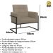 Poltrona com Base de Ferro para Clínica Corino Resistente MOBLAN decor