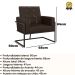 Poltrona com Base de Ferro para Clínica Corino Resistente MOBLAN decor