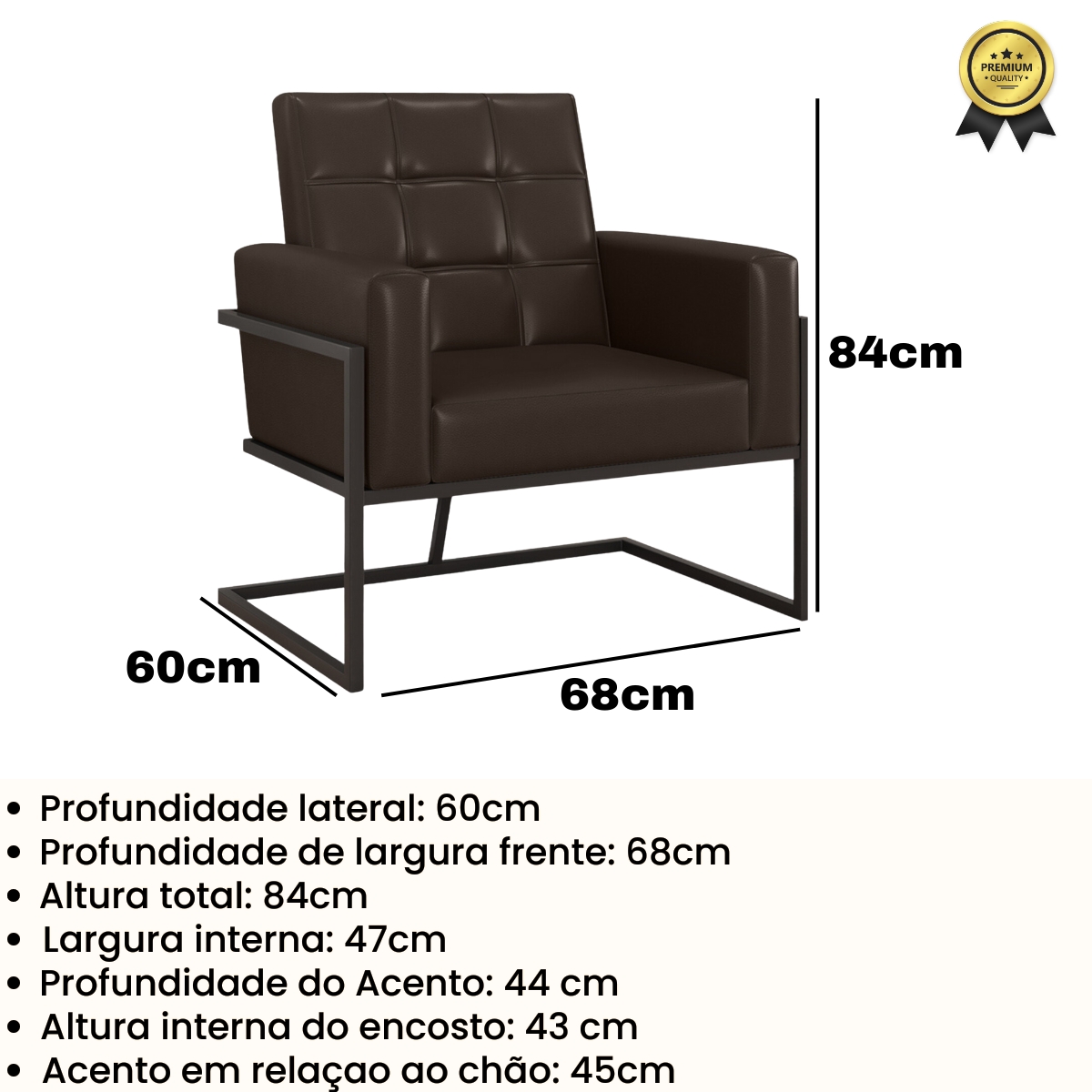 Poltrona com Base de Ferro para Clínica Corino Resistente MOBLAN decor