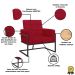 Poltrona com Base de Ferro para Clínica Corino Resistente MOBLAN decor