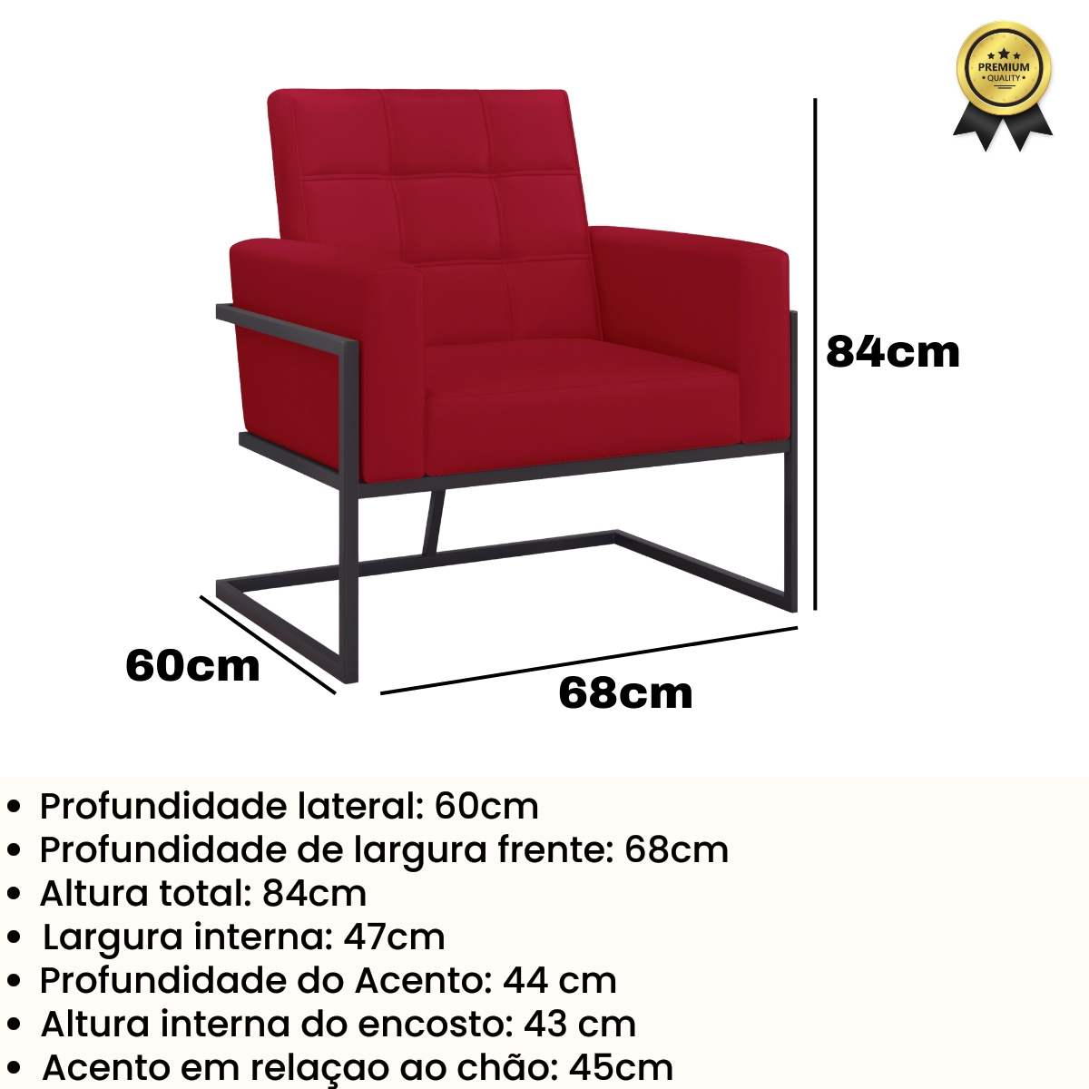 Poltrona com Base de Ferro para Clínica Corino Resistente MOBLAN decor