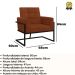 Poltrona com Base de Ferro para Clínica Corino Resistente MOBLAN decor