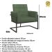 Poltrona com Base de Ferro para Clínica Corino Resistente MOBLAN decor