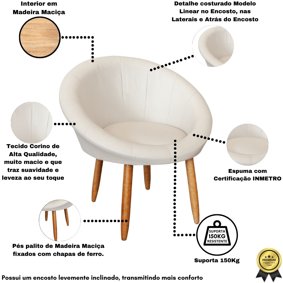 Poltrona moderna confortável para Sala de espera Corino Recepção MOBLAN decor