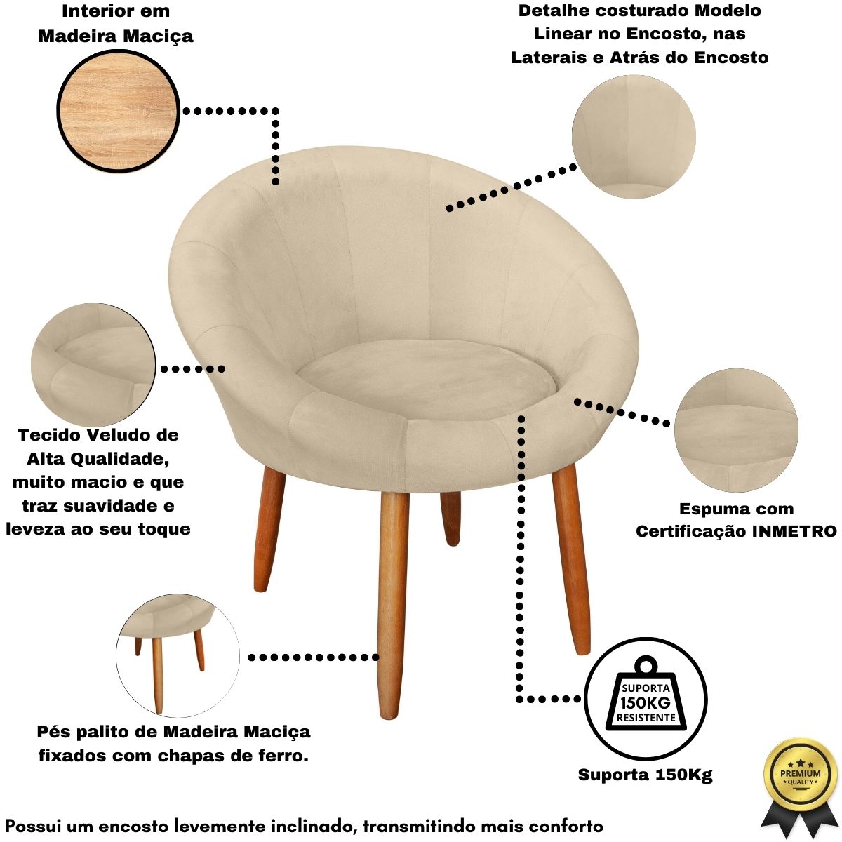 Poltrona moderna confortável para Sala de espera Recepção MOBLAN decor