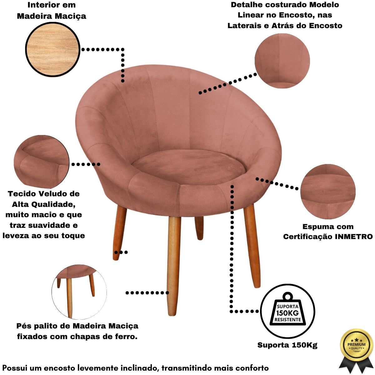 Poltrona moderna confortável para Sala de espera Recepção MOBLAN decor
