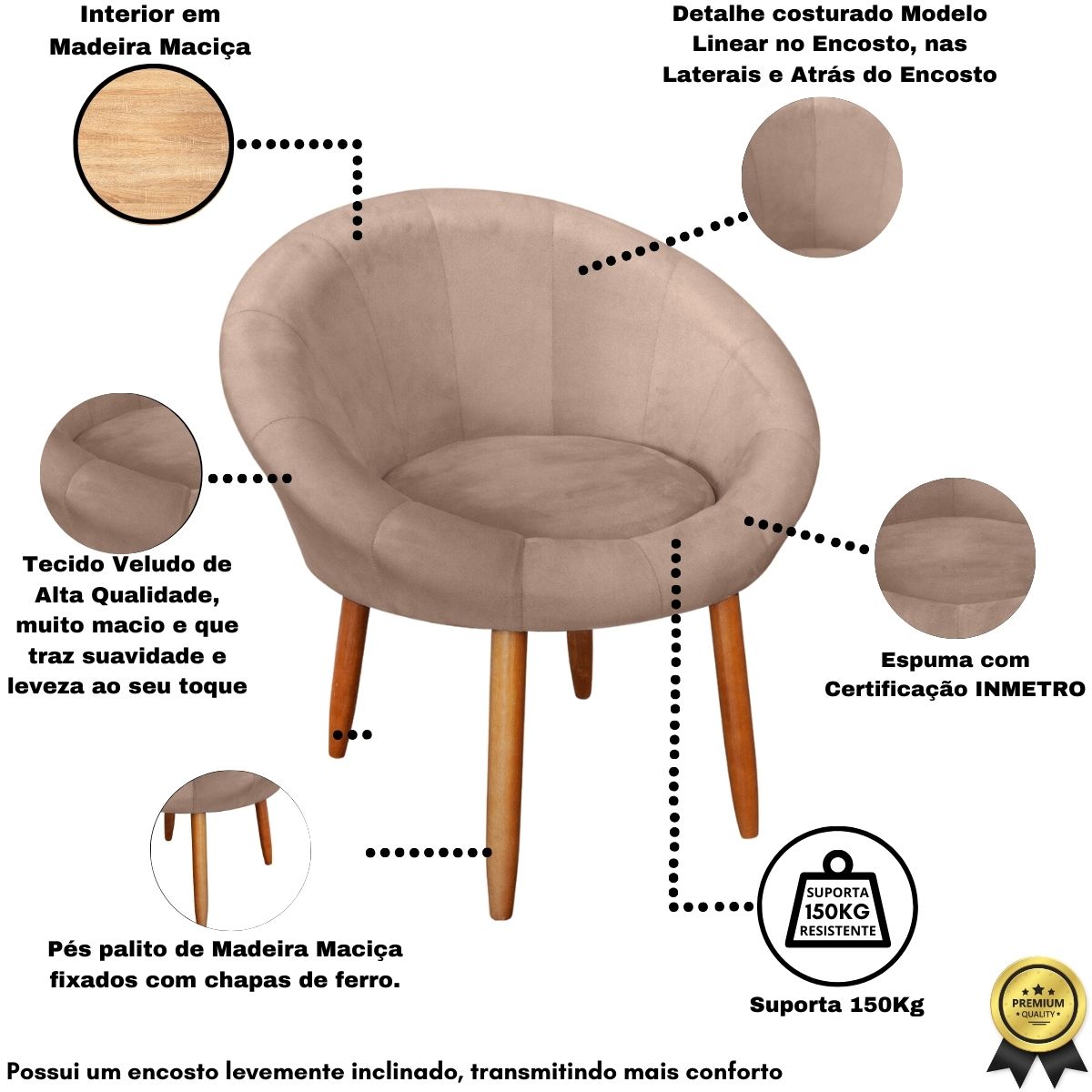 Poltrona moderna confortável para Sala de espera Recepção MOBLAN decor