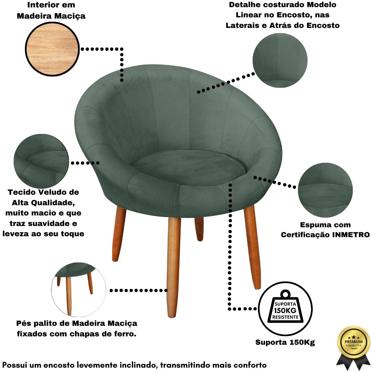 Poltrona moderna confortável para Sala de espera Recepção MOBLAN decor