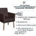 Poltrona para Clínica Resistente Recepção Corino Sala de Estar MOBLAN decor