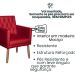 Poltrona para Clínica Resistente Recepção Corino Sala de Estar MOBLAN decor
