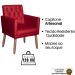 Poltrona para Clínica Resistente Recepção Corino Sala de Estar MOBLAN decor