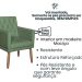 Poltrona para Clínica Resistente Recepção Corino Sala de Estar MOBLAN decor