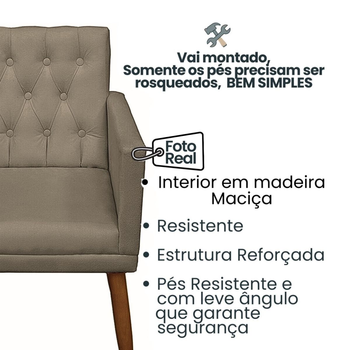 Poltrona para Clínica Resistente Recepção Sala de Estar MOBLAN decor