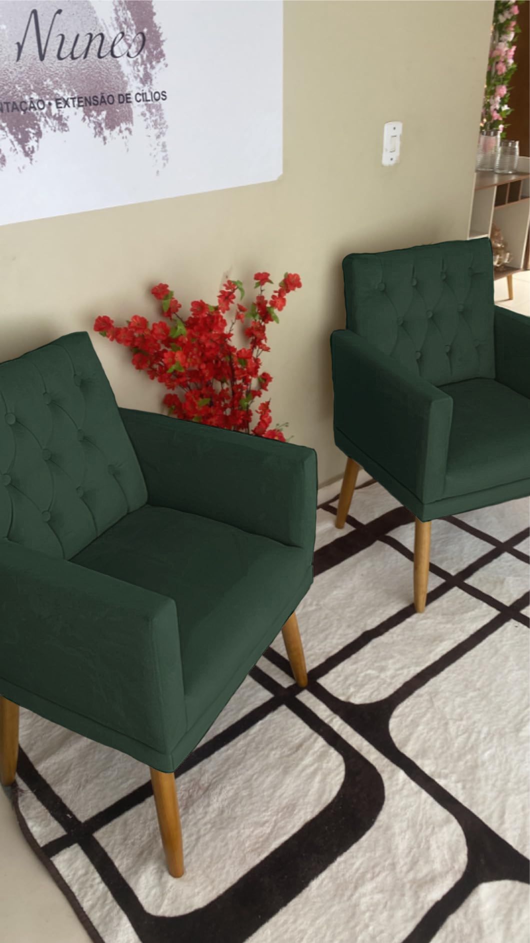 Poltrona para Clínica Resistente Recepção Sala de Estar MOBLAN decor