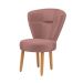 Poltrona para Recepção Camarim Sala de Jantar Ergonômica Tecido Veludo Pés de Madeira