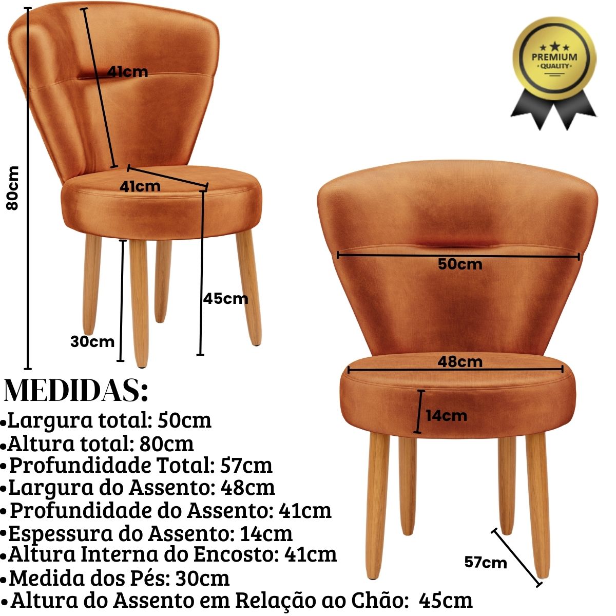 kit 3 Cadeiras para Recepção Maquiagem Mesa de Jantar Tecido Veludo Ergonômica Pés Palito