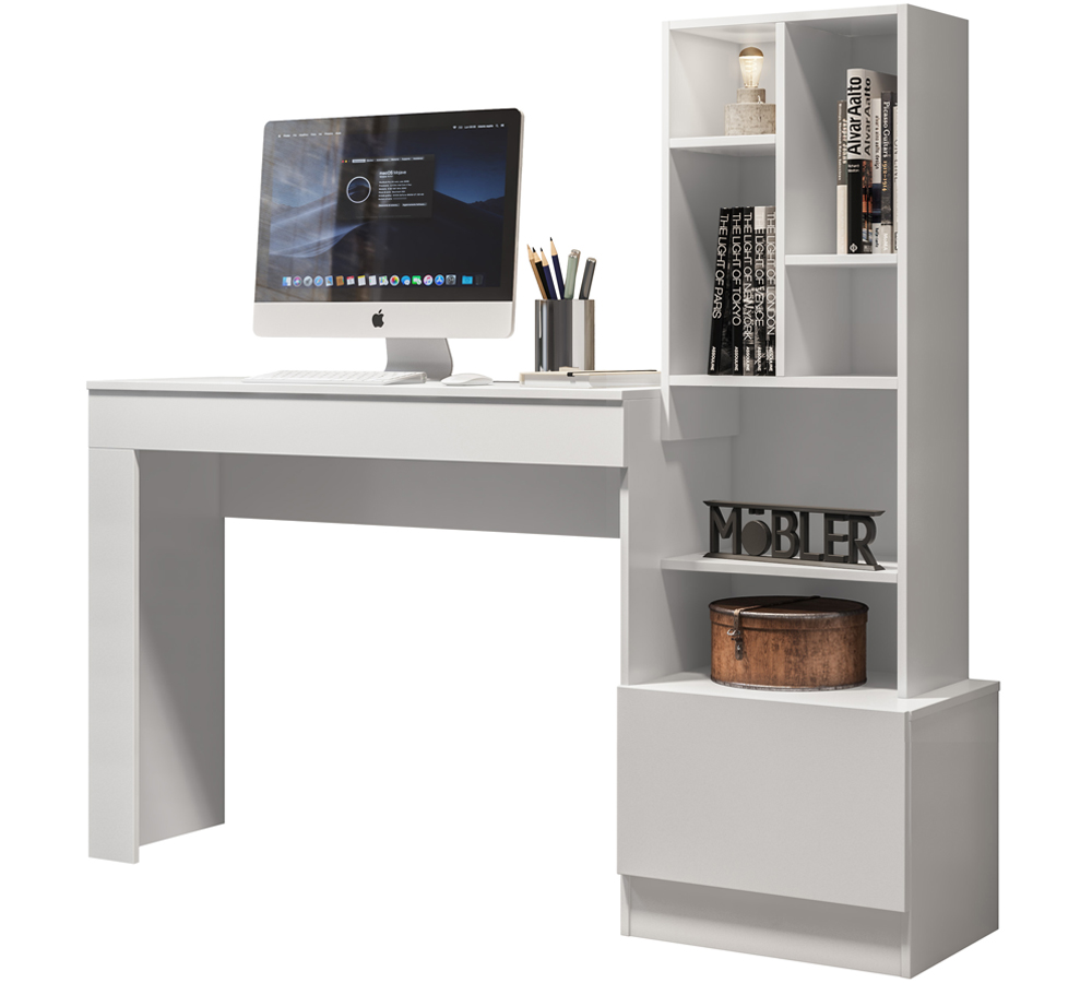 Escrivaninha Office Com Nichos 3003030 Branco MBL
