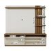 Home Mariana com LED e 1 Porta Ripada para TV até 55” Off White/Amendoa
