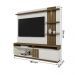 Home Mariana com LED e 1 Porta Ripada para TV até 55” Off White/Amendoa