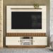 Home Painel Florianopolis Ripado Para TV até 70" Polegadas Off White/Amendoa